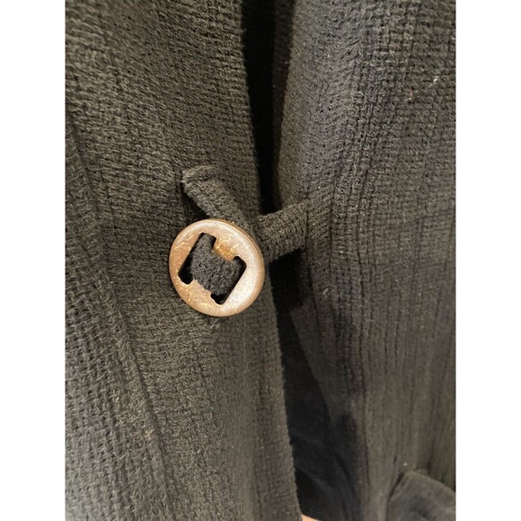 Soft Surroundings Topper Womens XS Black Cotton Knit One Button Cardigan Sweater - Picture 3 of 7